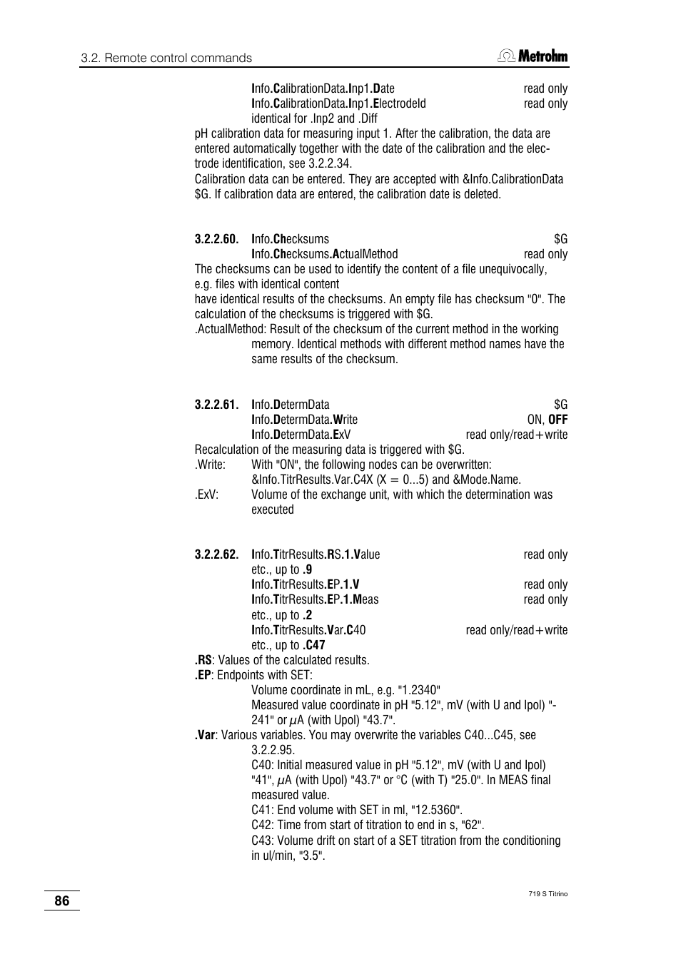 Metrohm 719 S Titrino User Manual | Page 90 / 152