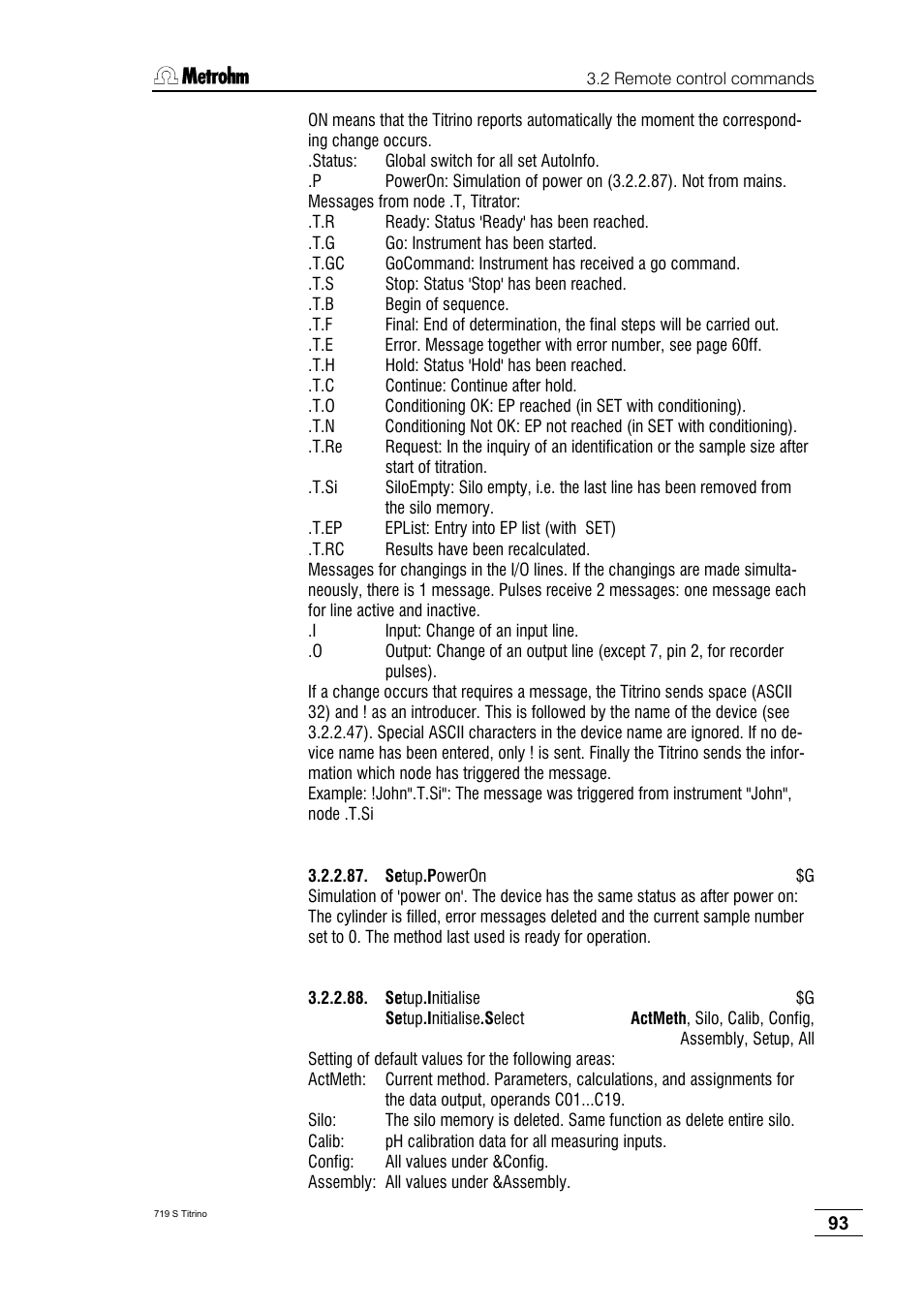 Metrohm 719 S Titrino User Manual | Page 97 / 152