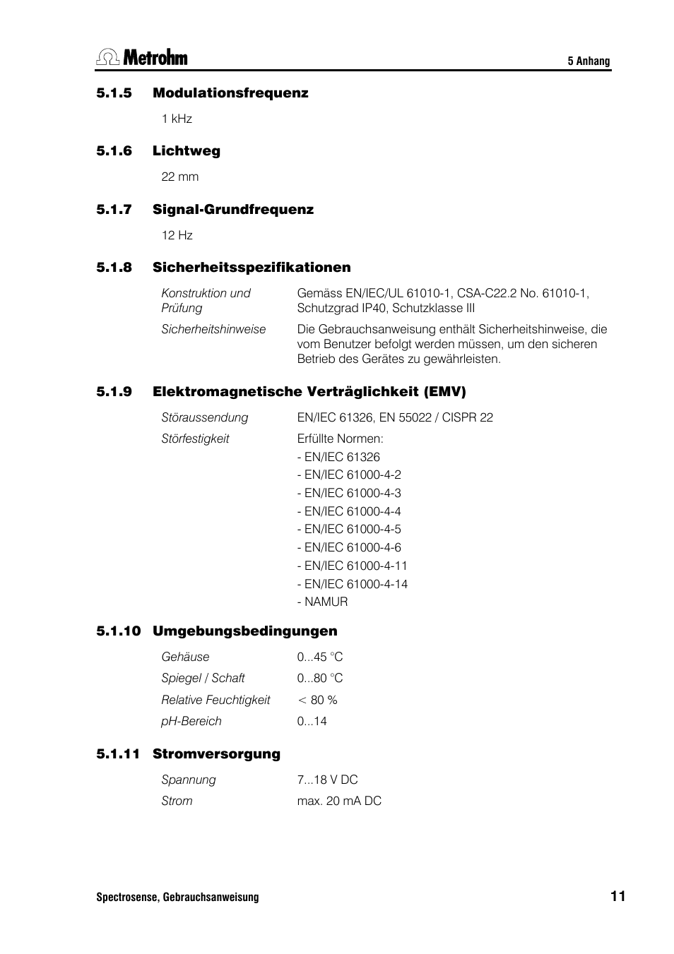 Metrohm Spectrosense User Manual | Page 15 / 92