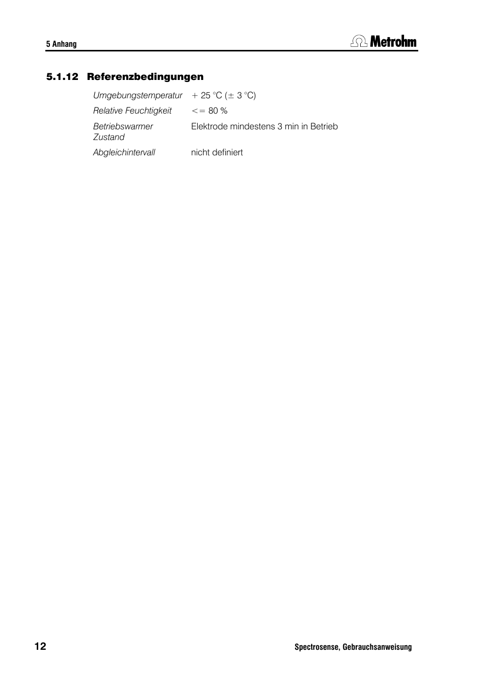 Metrohm Spectrosense User Manual | Page 16 / 92