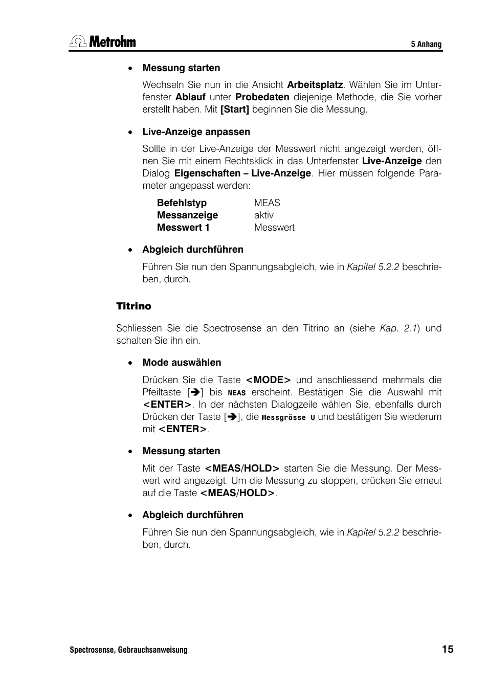 Metrohm Spectrosense User Manual | Page 19 / 92