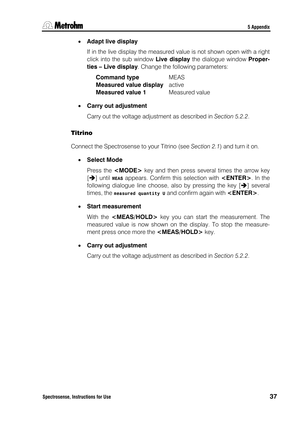 Metrohm Spectrosense User Manual | Page 41 / 92