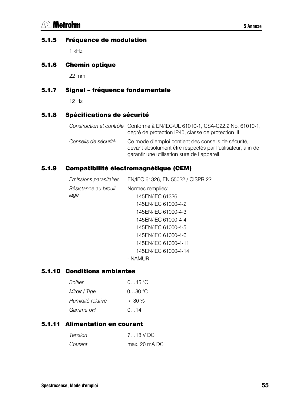 Metrohm Spectrosense User Manual | Page 59 / 92