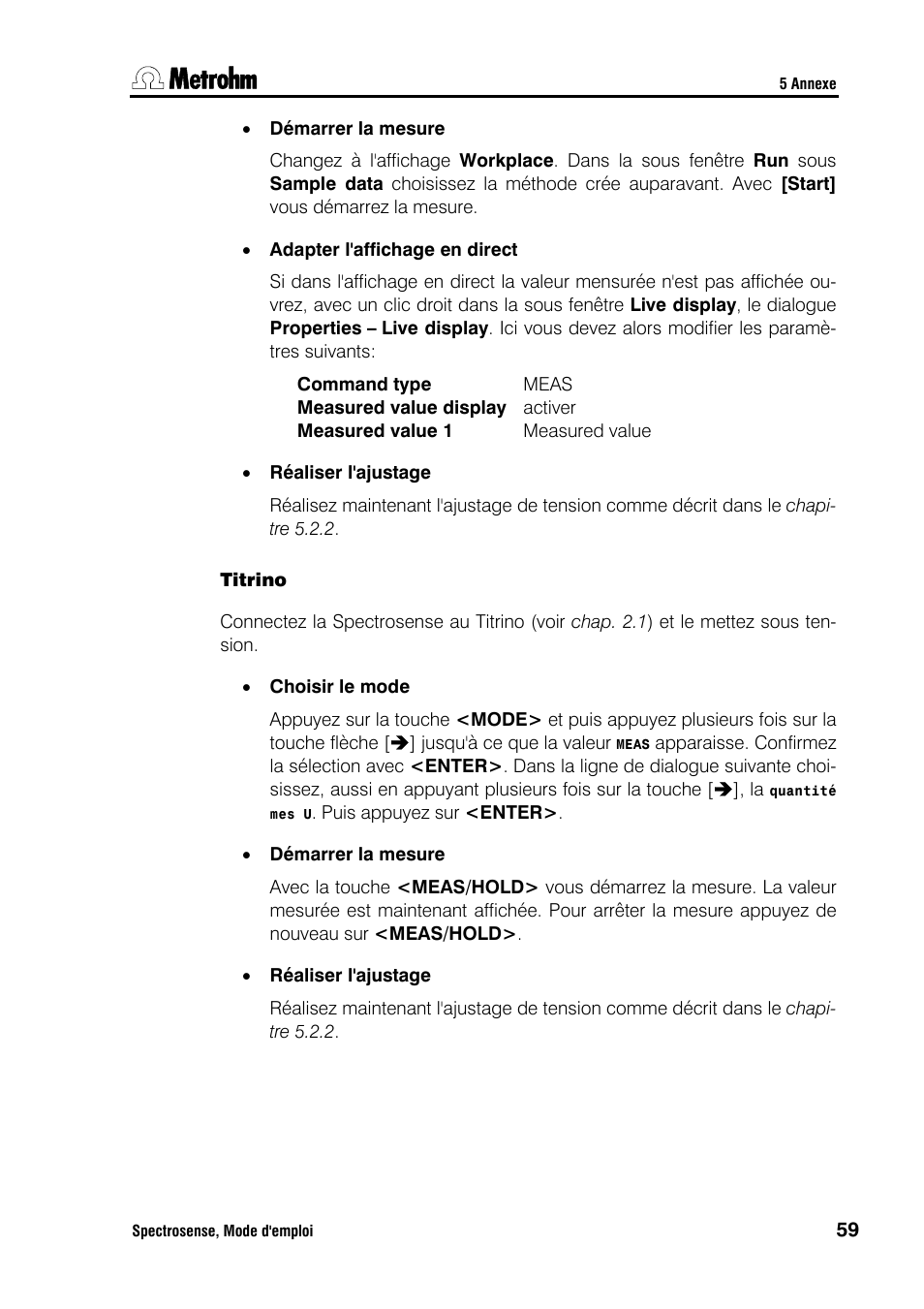 Metrohm Spectrosense User Manual | Page 63 / 92