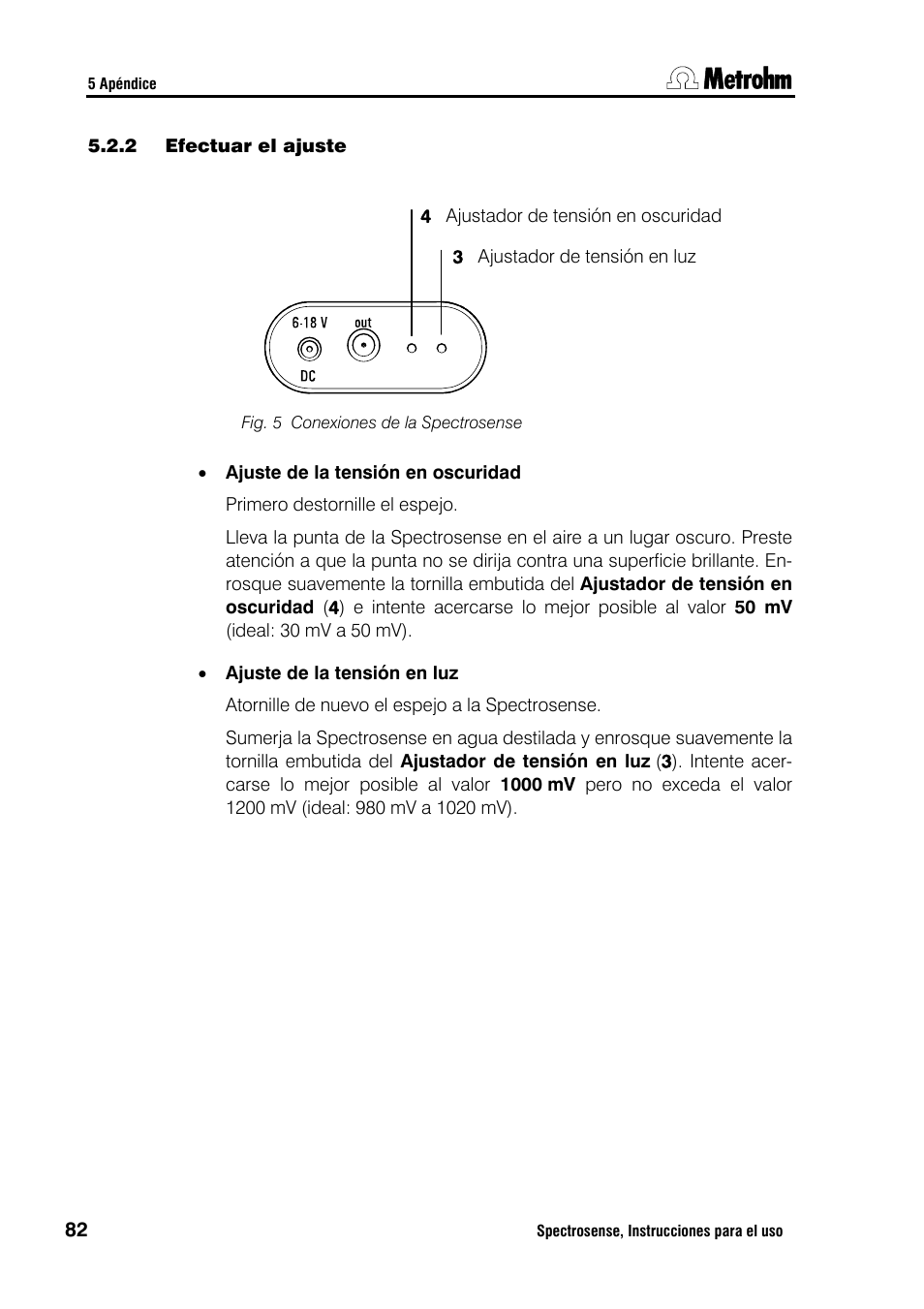 Capítulo 5.2.2 | Metrohm Spectrosense User Manual | Page 86 / 92