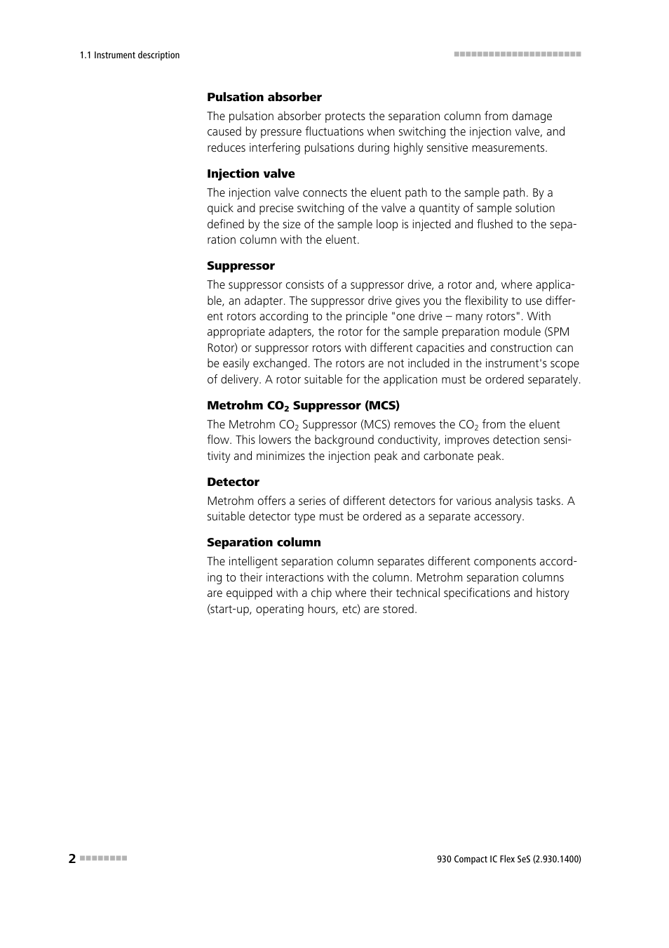 Metrohm 930 Compact IC Flex SeS User Manual | Page 10 / 109