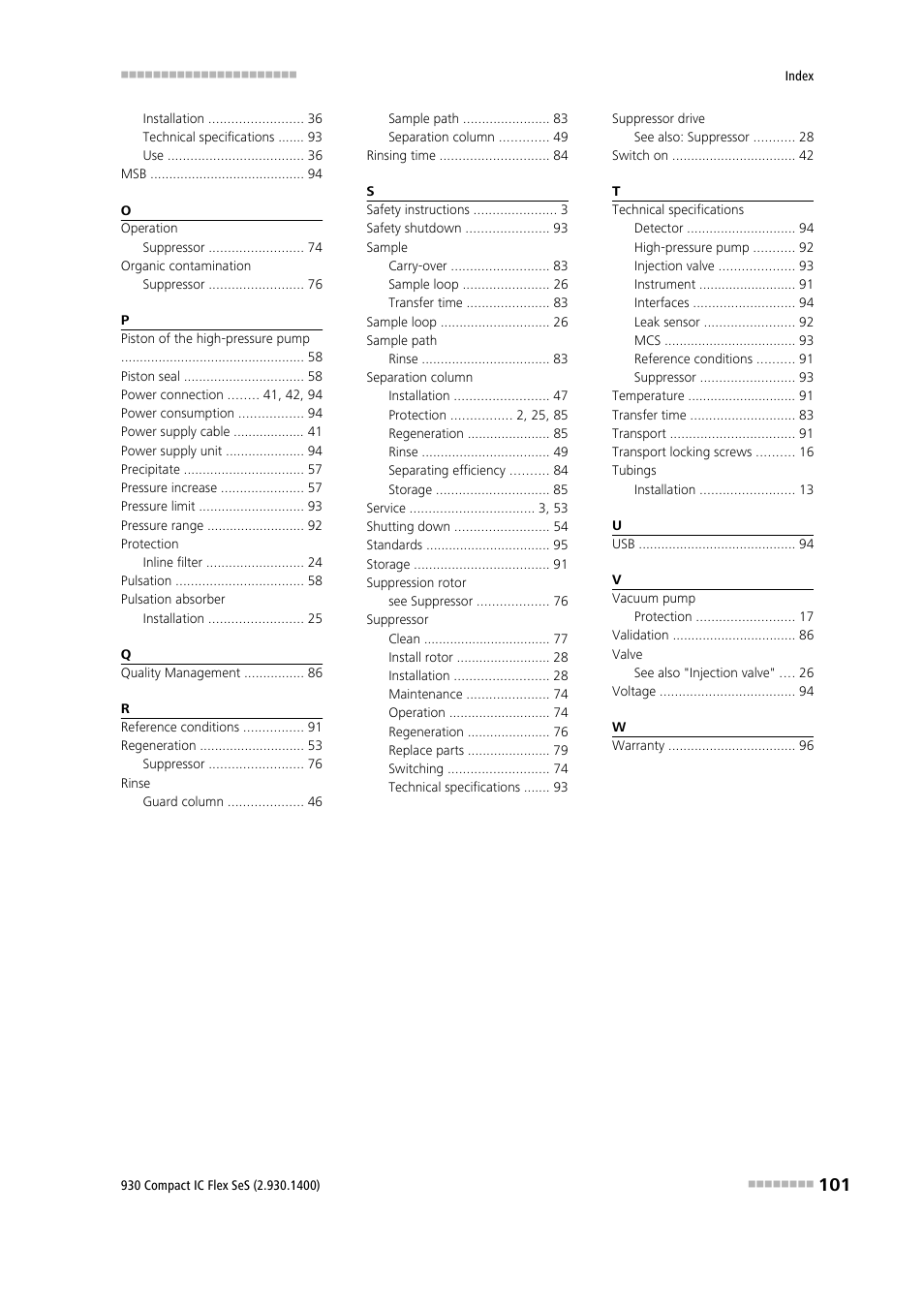 Metrohm 930 Compact IC Flex SeS User Manual | Page 109 / 109