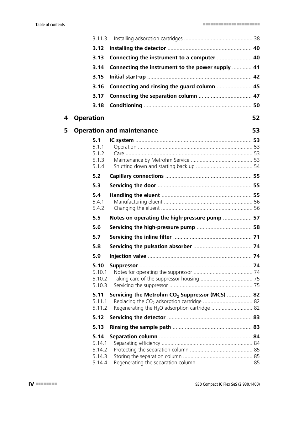 Metrohm 930 Compact IC Flex SeS User Manual | Page 6 / 109