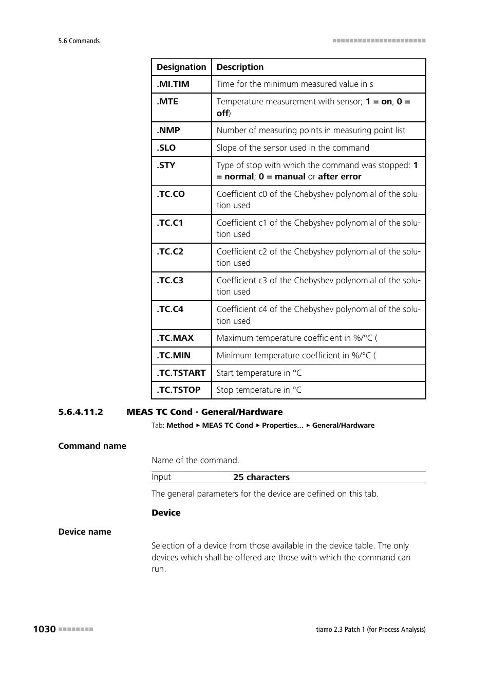 2 meas tc cond - general/hardware | Metrohm tiamo 2.3 Patch 1 (process analysis) User Manual | Page 1046 / 1795