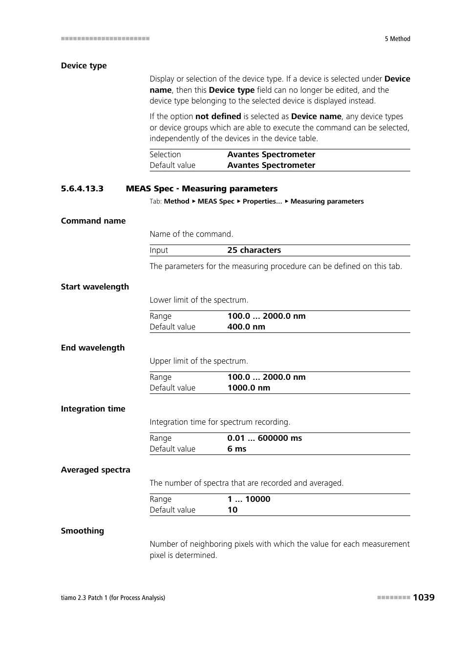 3 meas spec - measuring parameters | Metrohm tiamo 2.3 Patch 1 (process analysis) User Manual | Page 1055 / 1795