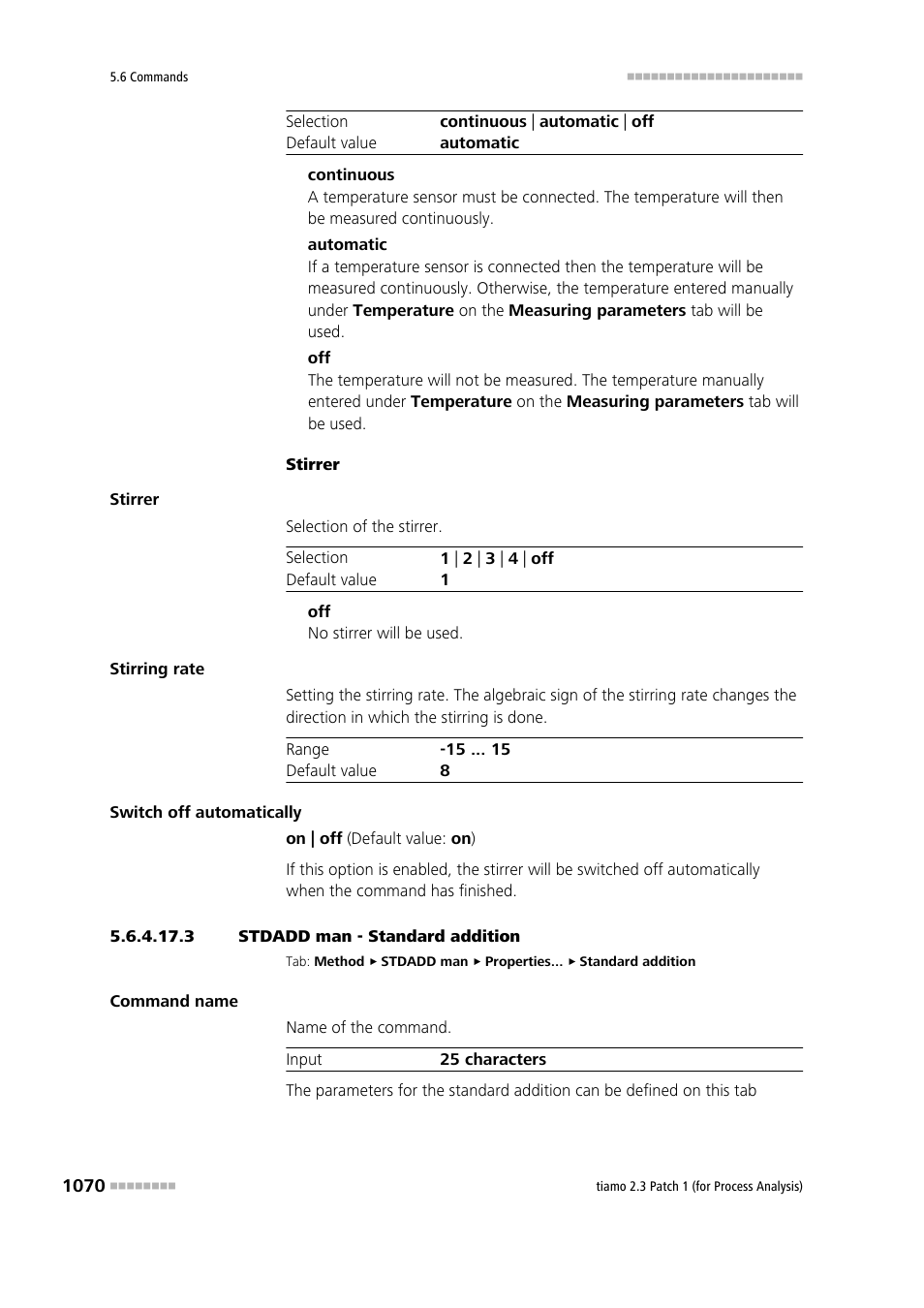 3 stdadd man - standard addition | Metrohm tiamo 2.3 Patch 1 (process analysis) User Manual | Page 1086 / 1795