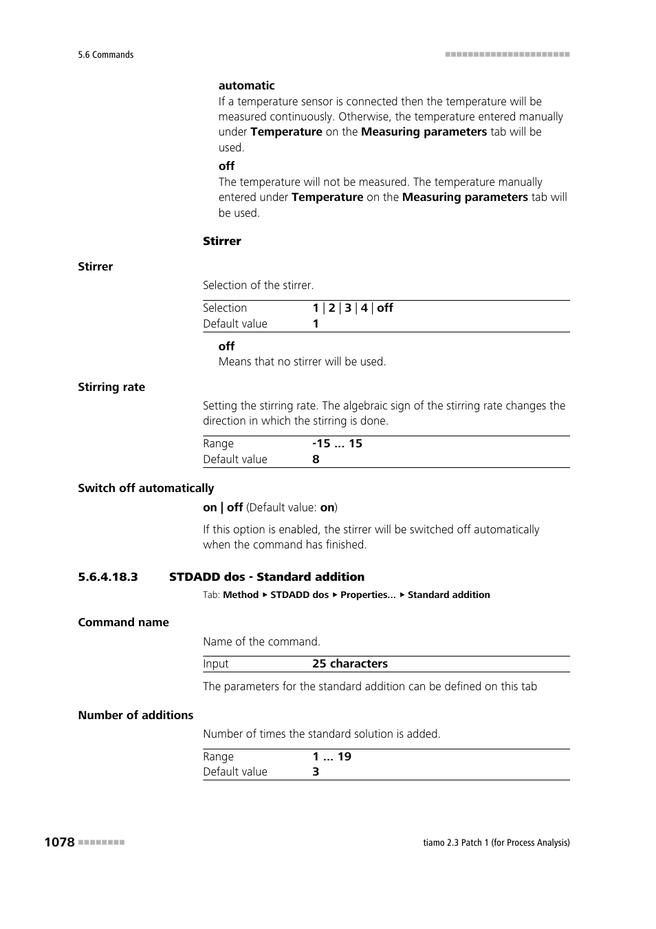 3 stdadd dos - standard addition | Metrohm tiamo 2.3 Patch 1 (process analysis) User Manual | Page 1094 / 1795