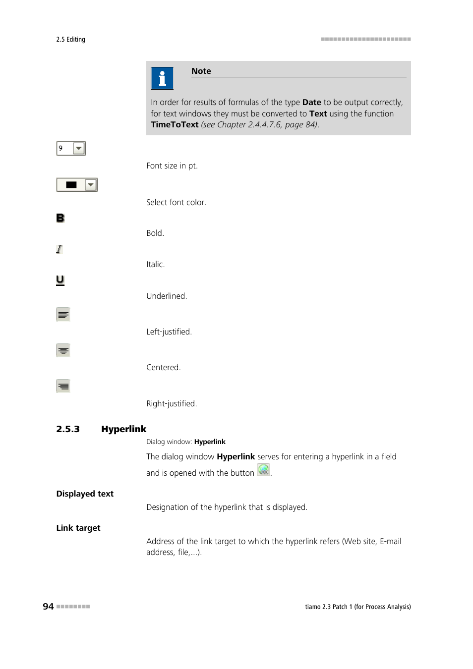3 hyperlink, Hyperlink | Metrohm tiamo 2.3 Patch 1 (process analysis) User Manual | Page 110 / 1795