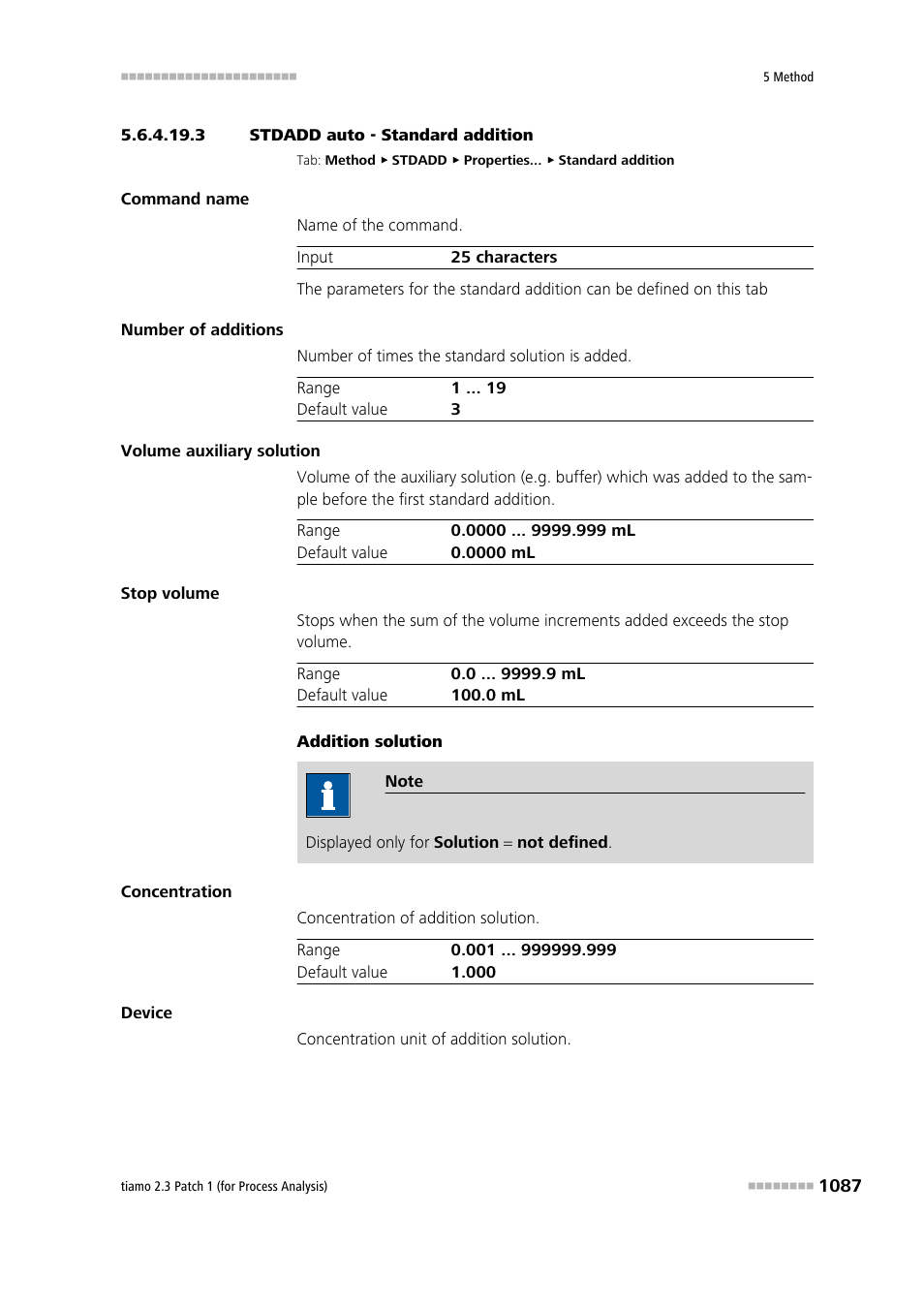 3 stdadd auto - standard addition | Metrohm tiamo 2.3 Patch 1 (process analysis) User Manual | Page 1103 / 1795