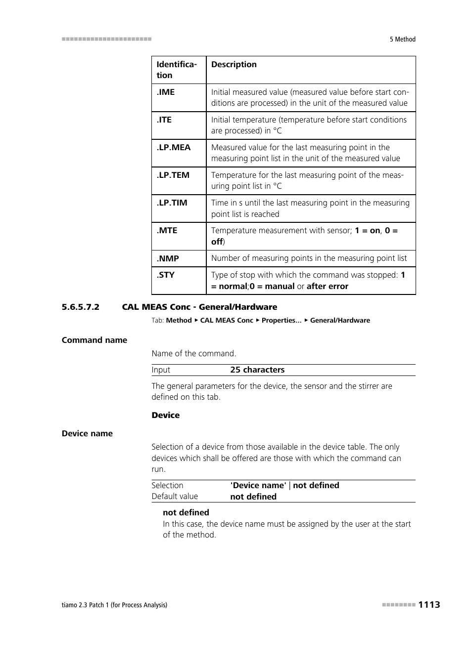 2 cal meas conc - general/hardware | Metrohm tiamo 2.3 Patch 1 (process analysis) User Manual | Page 1129 / 1795