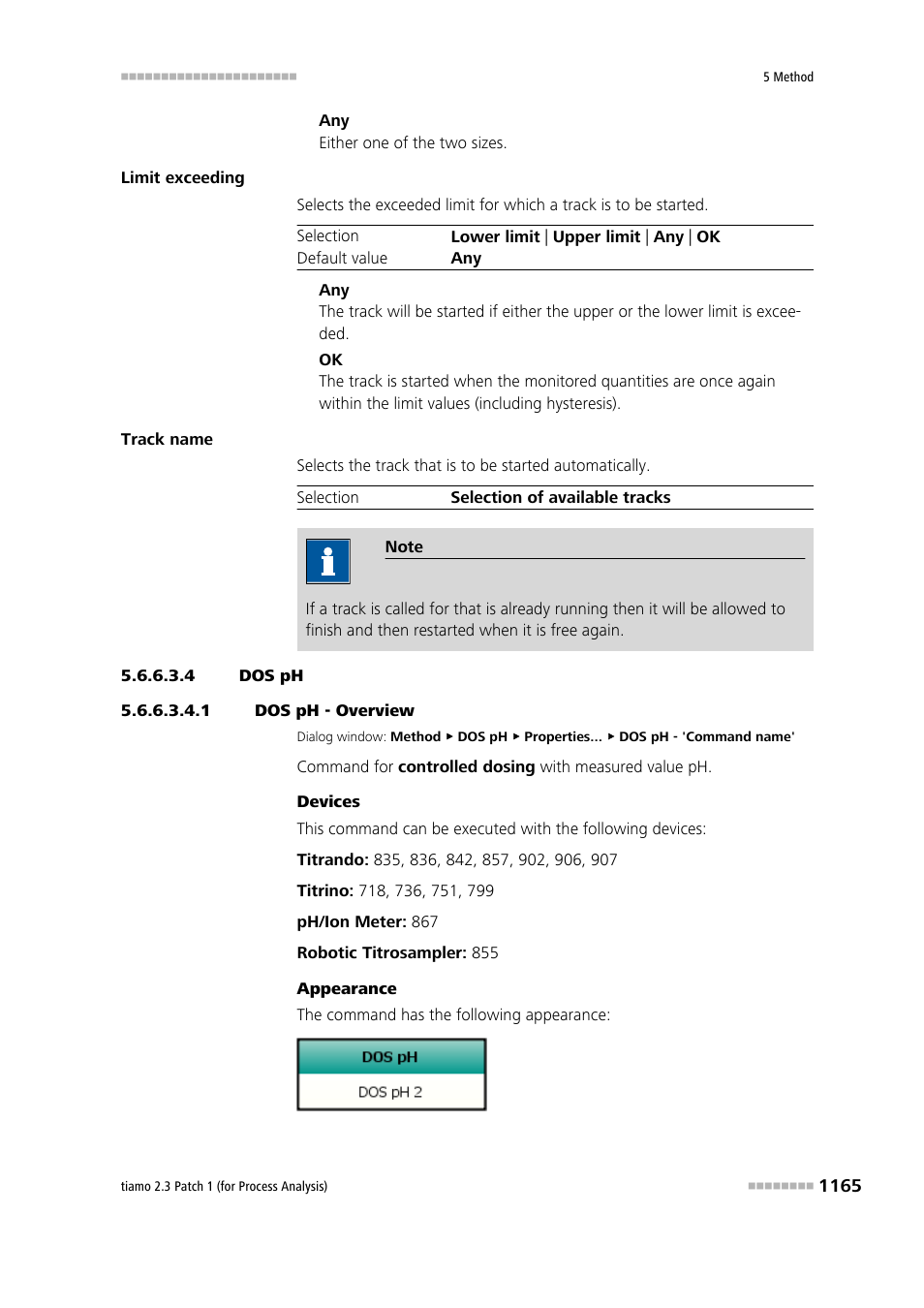 4 dos ph, 1 dos ph - overview, Dos ph | Metrohm tiamo 2.3 Patch 1 (process analysis) User Manual | Page 1181 / 1795