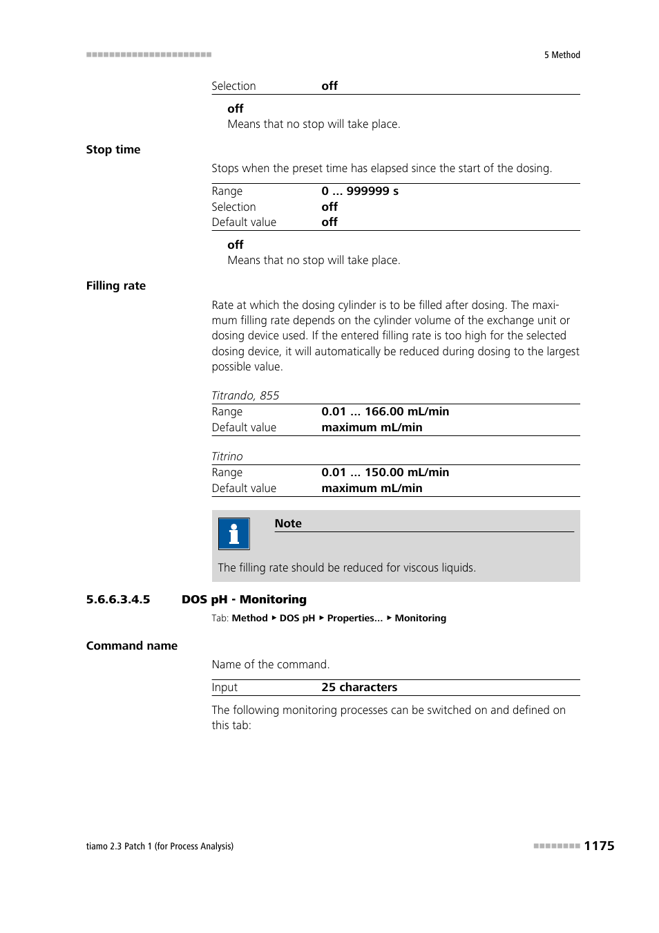 5 dos ph - monitoring, Monitoring | Metrohm tiamo 2.3 Patch 1 (process analysis) User Manual | Page 1191 / 1795