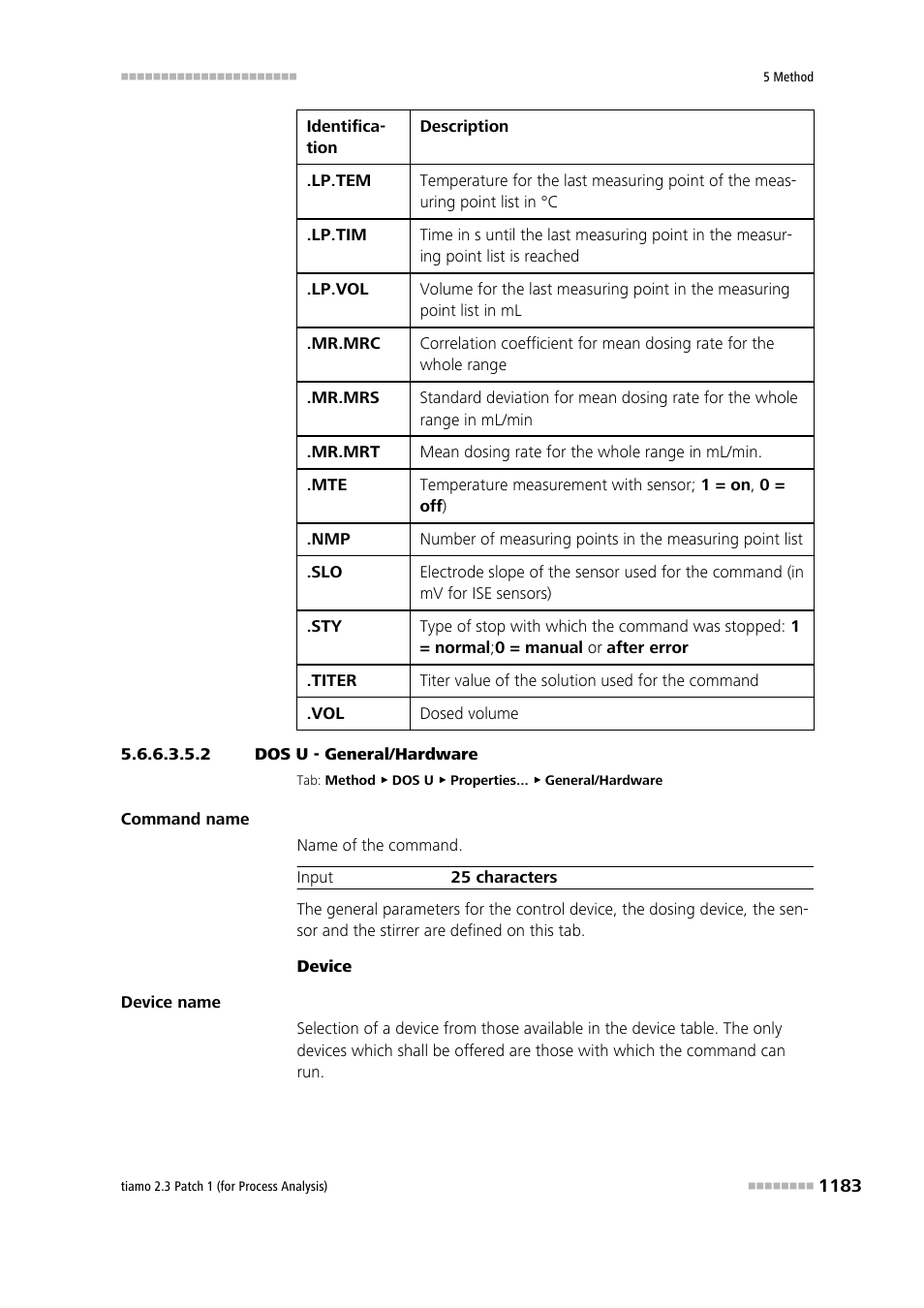 2 dos u - general/hardware, General/hardware | Metrohm tiamo 2.3 Patch 1 (process analysis) User Manual | Page 1199 / 1795