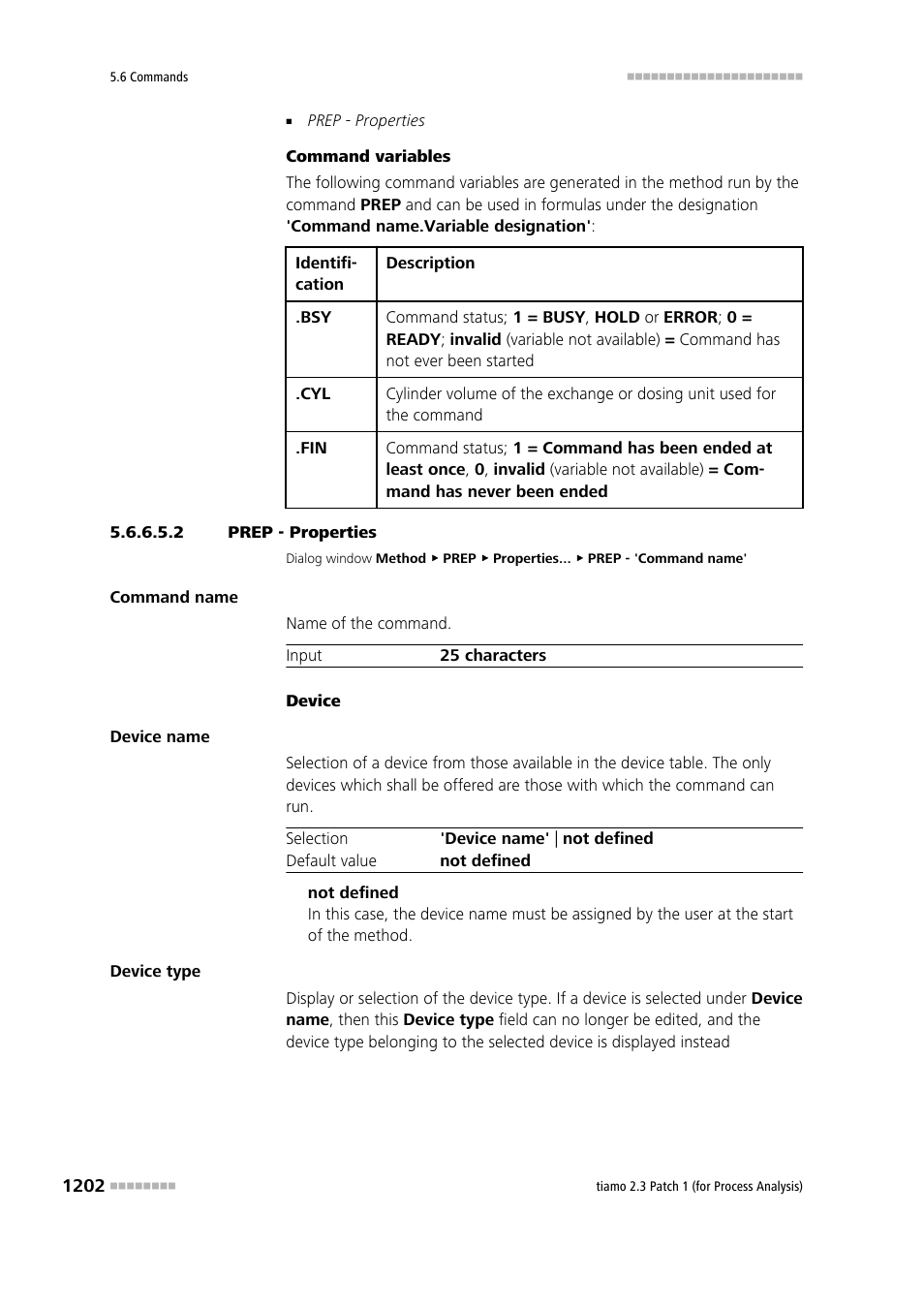 2 prep - properties | Metrohm tiamo 2.3 Patch 1 (process analysis) User Manual | Page 1218 / 1795