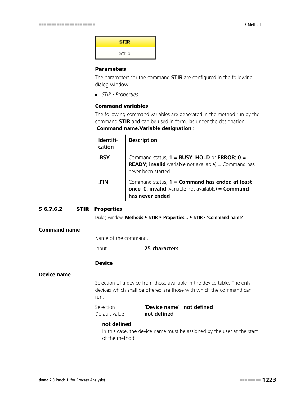 2 stir - properties | Metrohm tiamo 2.3 Patch 1 (process analysis) User Manual | Page 1239 / 1795