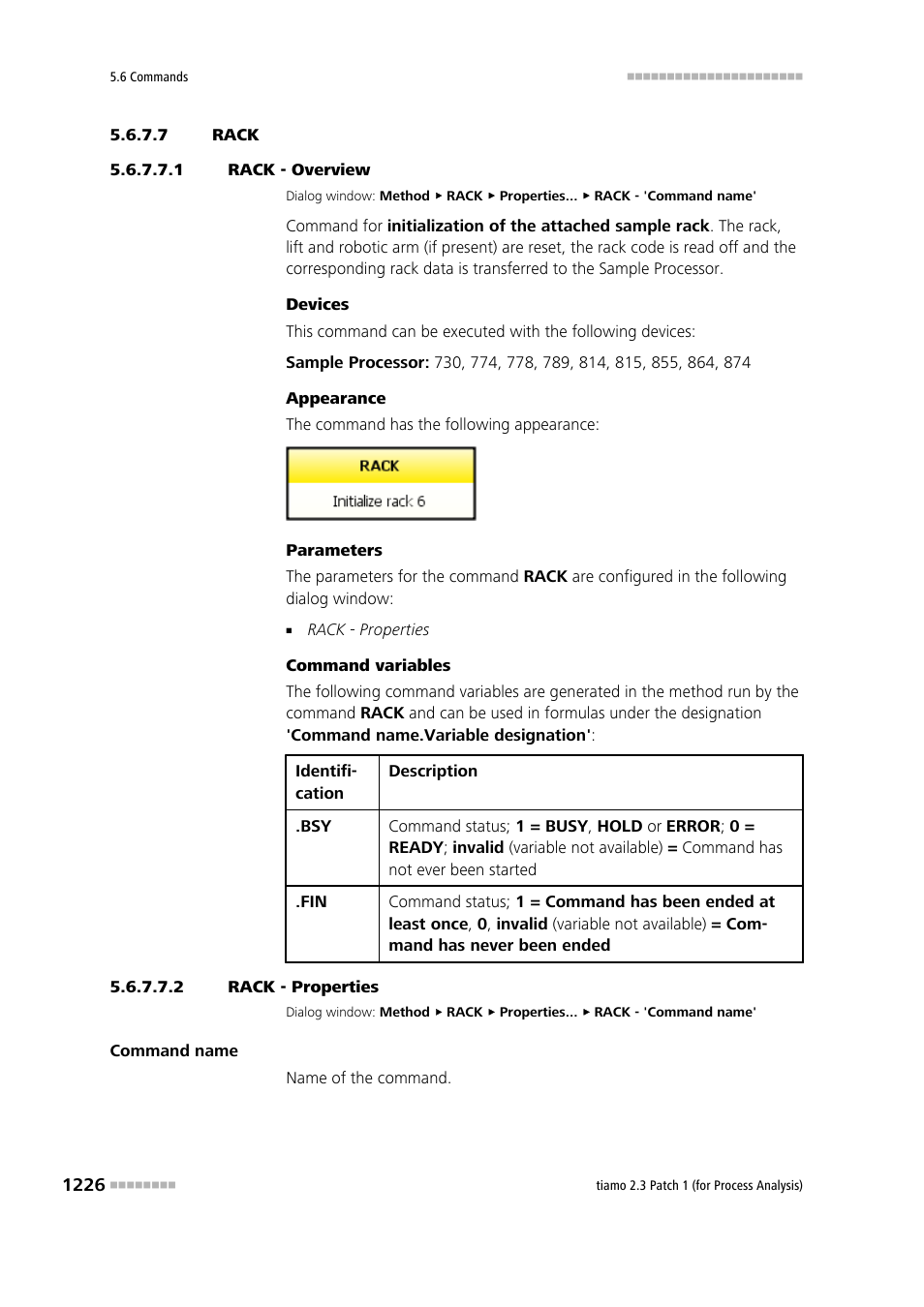7 rack, 1 rack - overview, 2 rack - properties | Rack | Metrohm tiamo 2.3 Patch 1 (process analysis) User Manual | Page 1242 / 1795