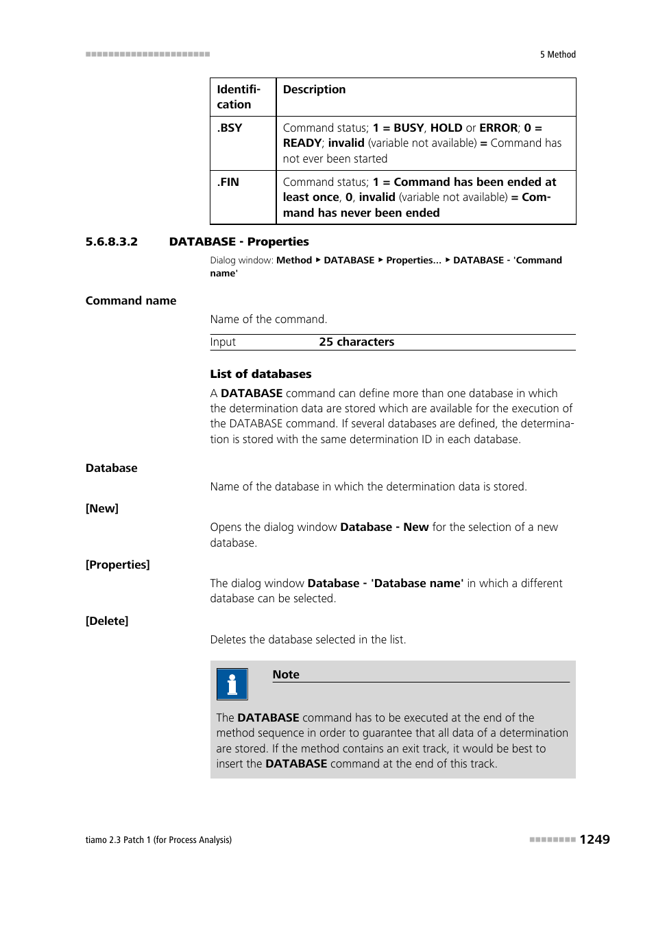 2 database - properties | Metrohm tiamo 2.3 Patch 1 (process analysis) User Manual | Page 1265 / 1795