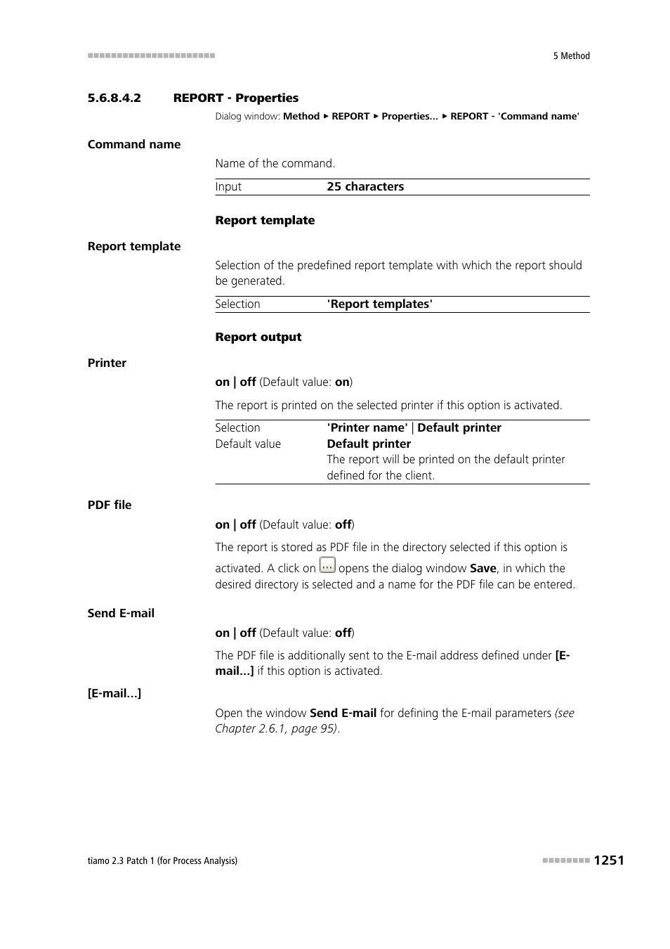 2 report - properties | Metrohm tiamo 2.3 Patch 1 (process analysis) User Manual | Page 1267 / 1795