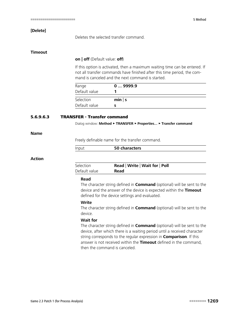 3 transfer - transfer command | Metrohm tiamo 2.3 Patch 1 (process analysis) User Manual | Page 1285 / 1795