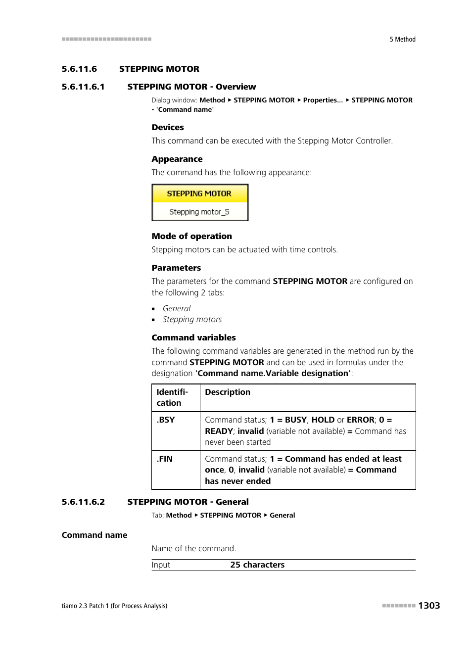 6 stepping motor, 1 stepping motor - overview, 2 stepping motor - general | Stepping motor | Metrohm tiamo 2.3 Patch 1 (process analysis) User Manual | Page 1319 / 1795