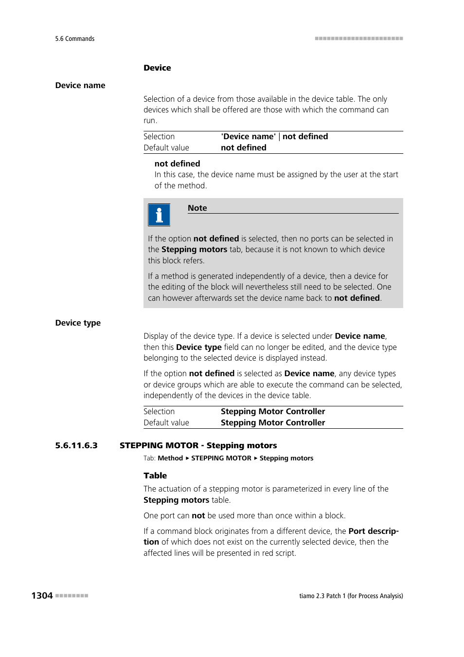 3 stepping motor - stepping motors | Metrohm tiamo 2.3 Patch 1 (process analysis) User Manual | Page 1320 / 1795
