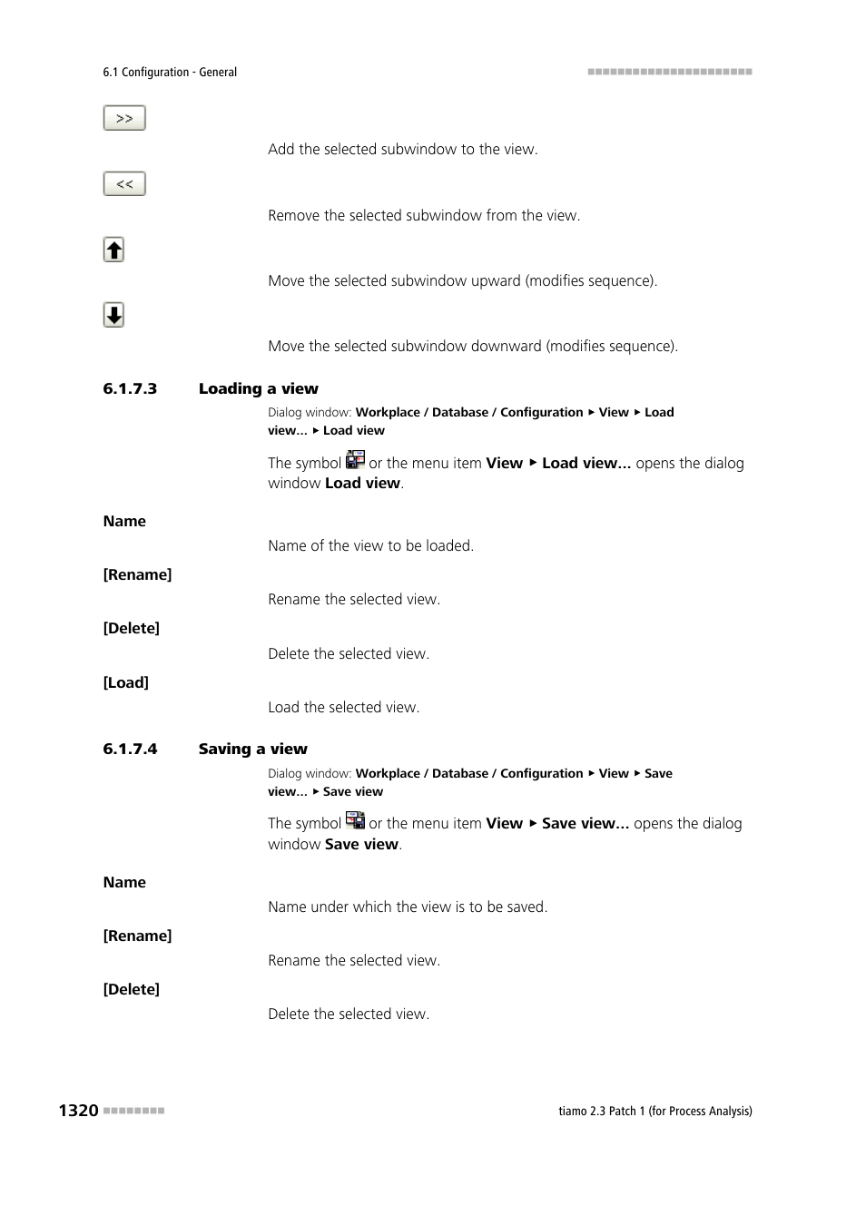 3 loading a view, 4 saving a view | Metrohm tiamo 2.3 Patch 1 (process analysis) User Manual | Page 1336 / 1795