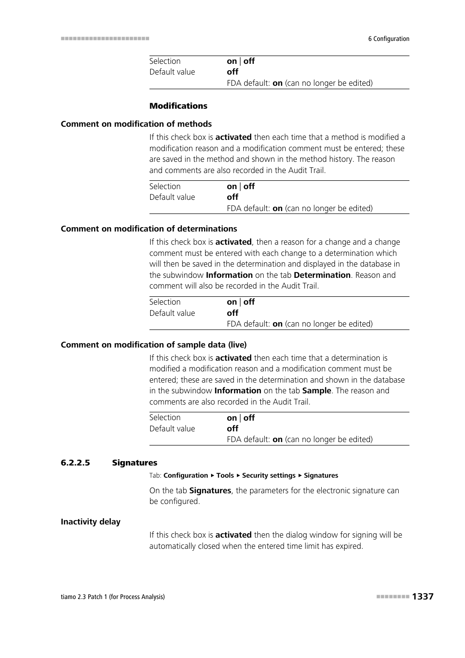 5 signatures, Electronic signature, Signatures | Metrohm tiamo 2.3 Patch 1 (process analysis) User Manual | Page 1353 / 1795