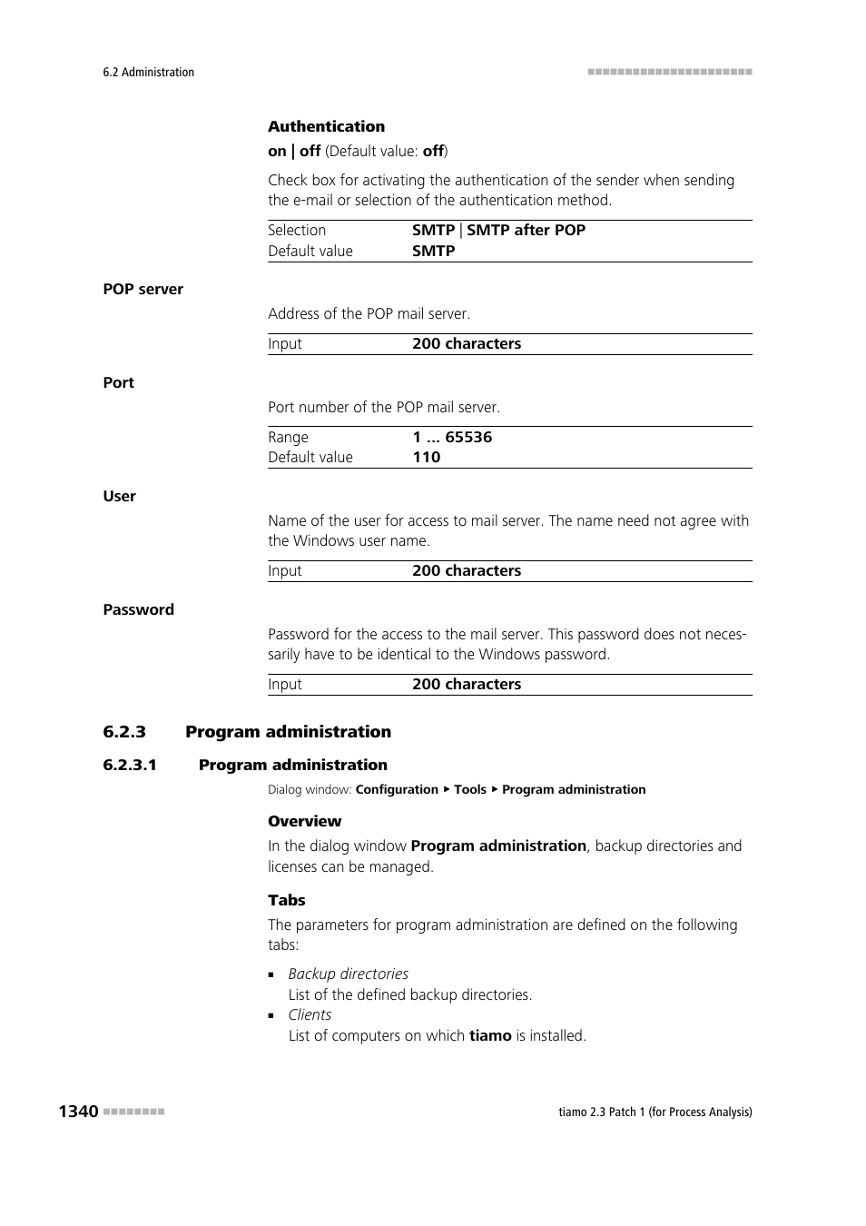 3 program administration, 1 program administration, Program administration 0 | Metrohm tiamo 2.3 Patch 1 (process analysis) User Manual | Page 1356 / 1795