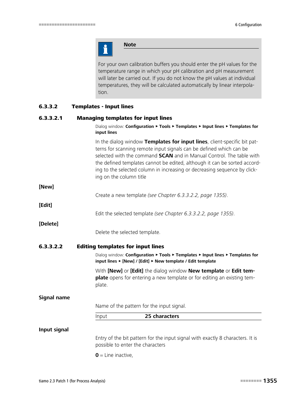 2 templates - input lines, 1 managing templates for input lines, 2 editing templates for input lines | Input lines | Metrohm tiamo 2.3 Patch 1 (process analysis) User Manual | Page 1371 / 1795