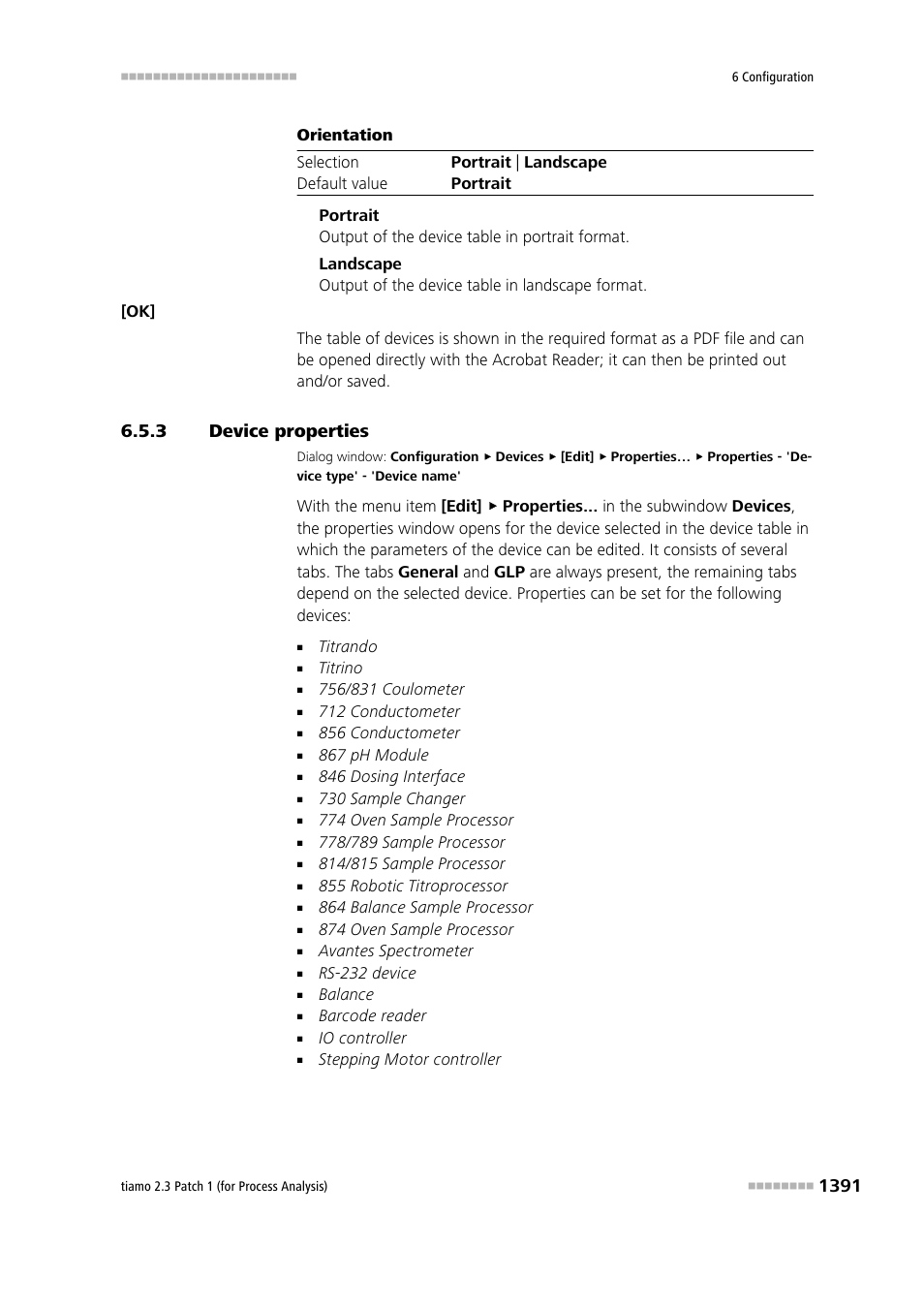 3 device properties, Device properties 1 | Metrohm tiamo 2.3 Patch 1 (process analysis) User Manual | Page 1407 / 1795