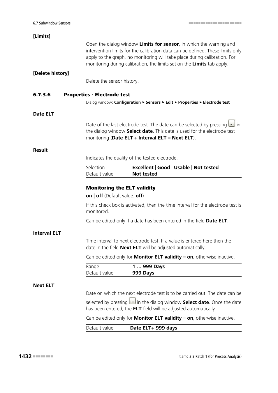 6 properties - electrode test | Metrohm tiamo 2.3 Patch 1 (process analysis) User Manual | Page 1448 / 1795