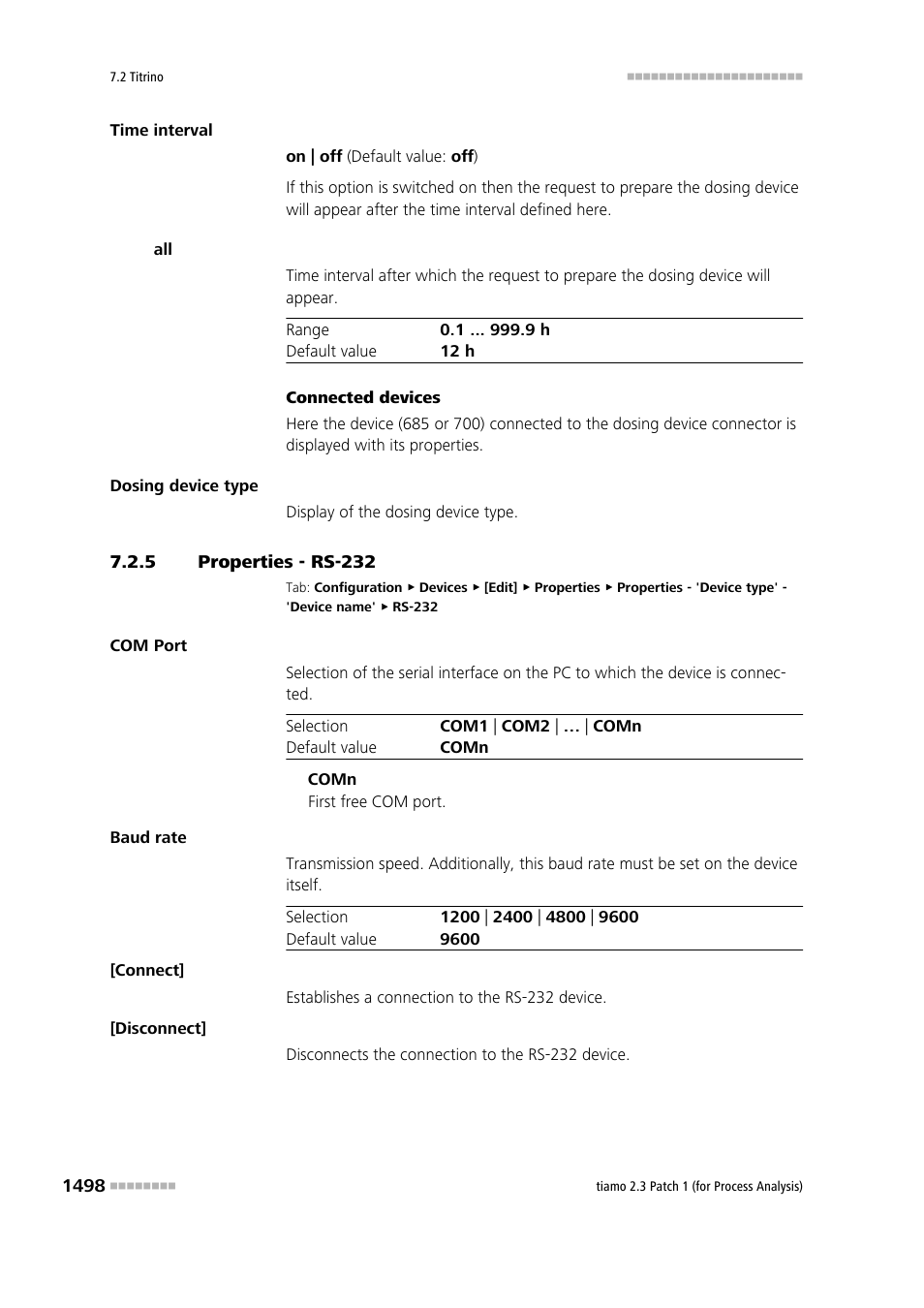 5 properties - rs-232, Properties - rs-232 8, Rs-232 | Metrohm tiamo 2.3 Patch 1 (process analysis) User Manual | Page 1514 / 1795