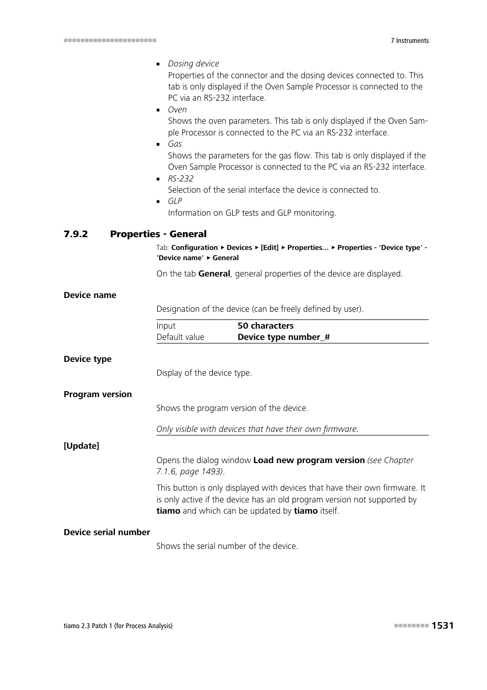 2 properties - general, Properties - general 1 | Metrohm tiamo 2.3 Patch 1 (process analysis) User Manual | Page 1547 / 1795