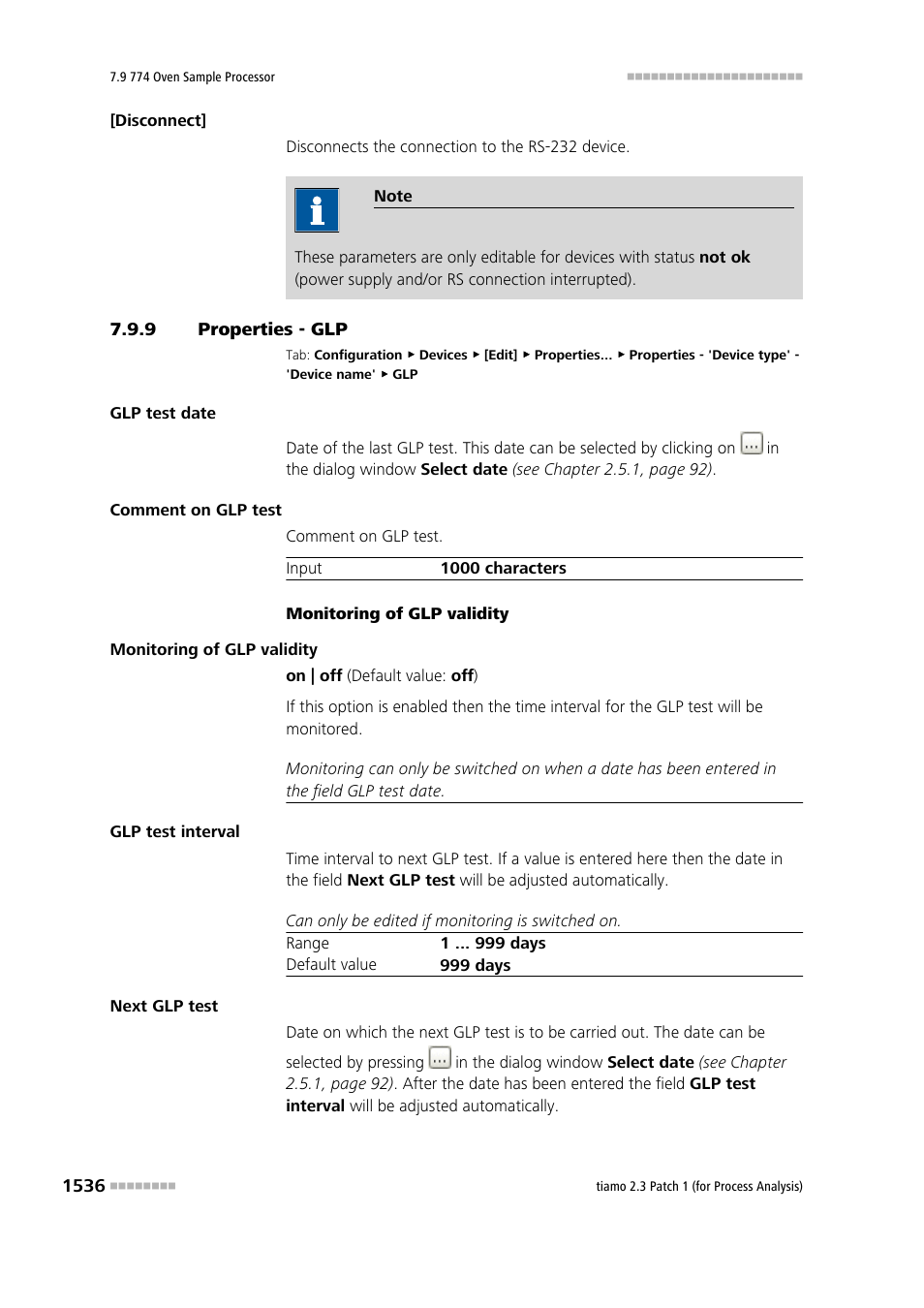 9 properties - glp, Properties - glp 6 | Metrohm tiamo 2.3 Patch 1 (process analysis) User Manual | Page 1552 / 1795
