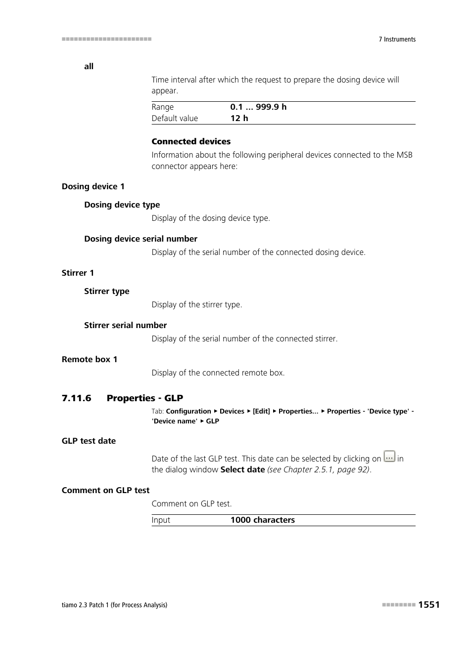 6 properties - glp, Properties - glp 1 | Metrohm tiamo 2.3 Patch 1 (process analysis) User Manual | Page 1567 / 1795