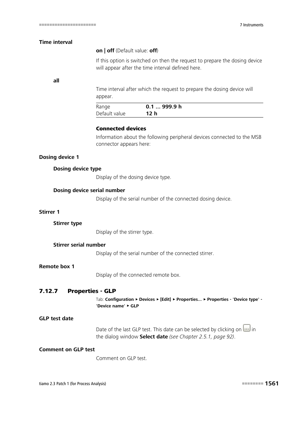 7 properties - glp, Properties - glp 1 | Metrohm tiamo 2.3 Patch 1 (process analysis) User Manual | Page 1577 / 1795
