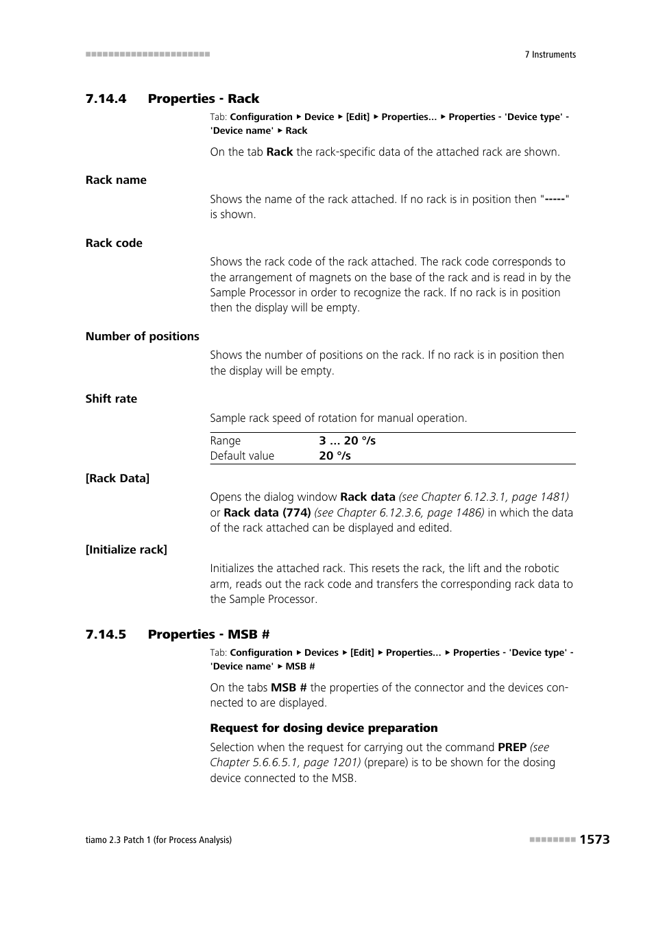 4 properties - rack, 5 properties - msb, Properties - rack 3 | Properties - msb # 3 | Metrohm tiamo 2.3 Patch 1 (process analysis) User Manual | Page 1589 / 1795