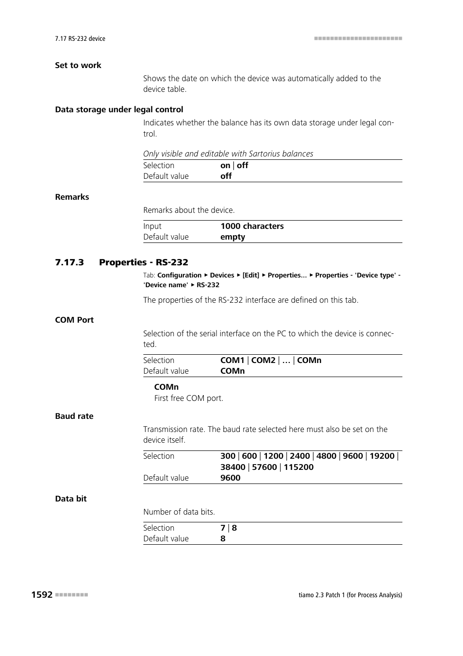 3 properties - rs-232, Properties - rs-232 2, Rs-232 | Metrohm tiamo 2.3 Patch 1 (process analysis) User Manual | Page 1608 / 1795