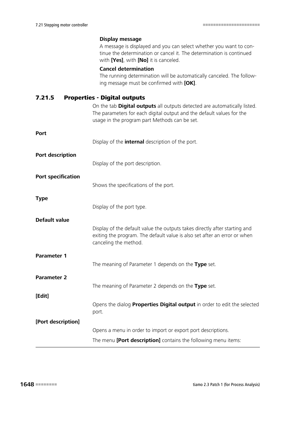 5 properties - digital outputs, Properties - digital outputs 8 | Metrohm tiamo 2.3 Patch 1 (process analysis) User Manual | Page 1664 / 1795