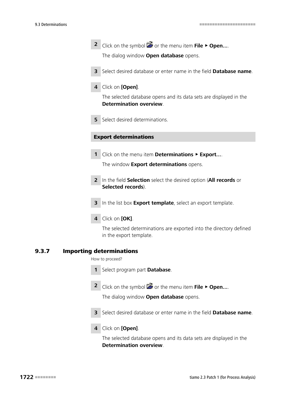 7 importing determinations, Importing determinations 2 | Metrohm tiamo 2.3 Patch 1 (process analysis) User Manual | Page 1738 / 1795