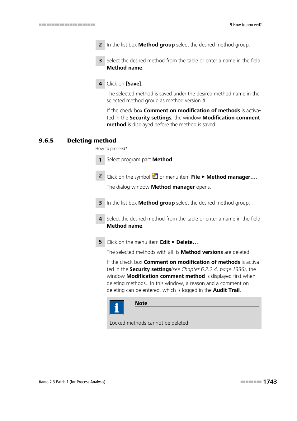 5 deleting method, Deleting method 3 | Metrohm tiamo 2.3 Patch 1 (process analysis) User Manual | Page 1759 / 1795