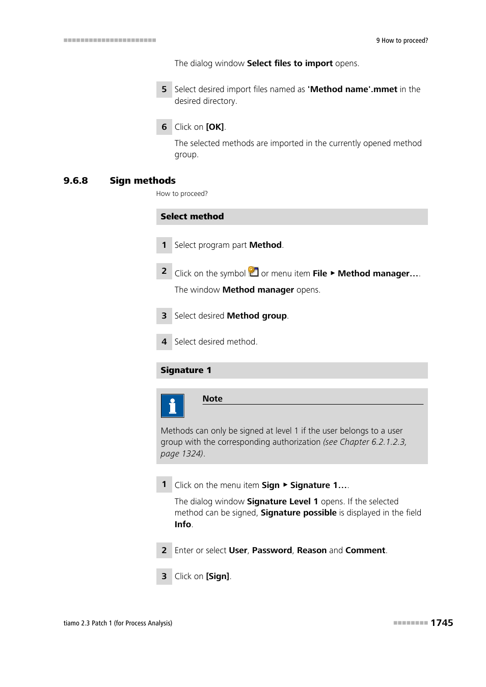 8 sign methods, Sign methods 5 | Metrohm tiamo 2.3 Patch 1 (process analysis) User Manual | Page 1761 / 1795