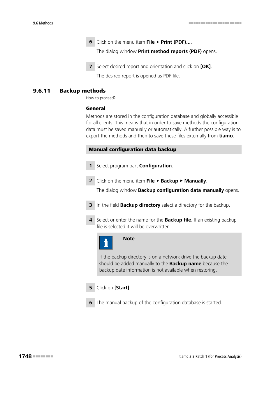 11 backup methods, Backup methods 8 | Metrohm tiamo 2.3 Patch 1 (process analysis) User Manual | Page 1764 / 1795
