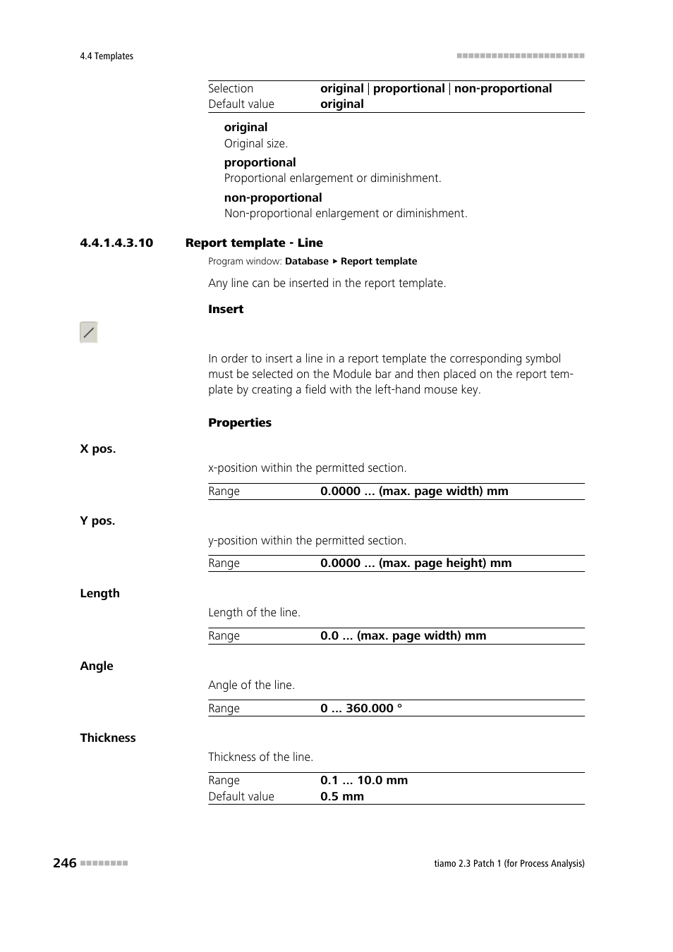 10 report template - line, Line | Metrohm tiamo 2.3 Patch 1 (process analysis) User Manual | Page 262 / 1795