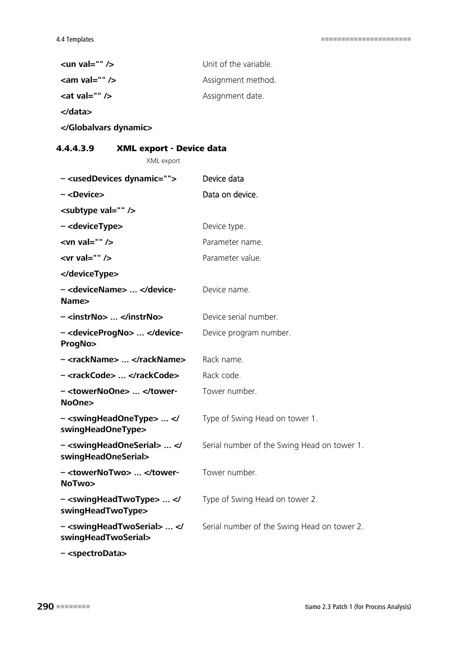 9 xml export - device data | Metrohm tiamo 2.3 Patch 1 (process analysis) User Manual | Page 306 / 1795